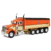 Manufacturer_DCP by First Gear Dump Trucks<1/64 Orange, Black & Tan Peterbilt 379 w/ Quad-Axle MAC Dump Body, DCP by First Gear
