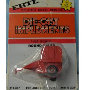 Manufacturer_ERTL Implements<1/64 Orange Case Round Baler by ERTL