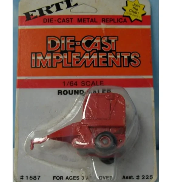 Manufacturer_ERTL Implements<1/64 Orange Case Round Baler by ERTL
