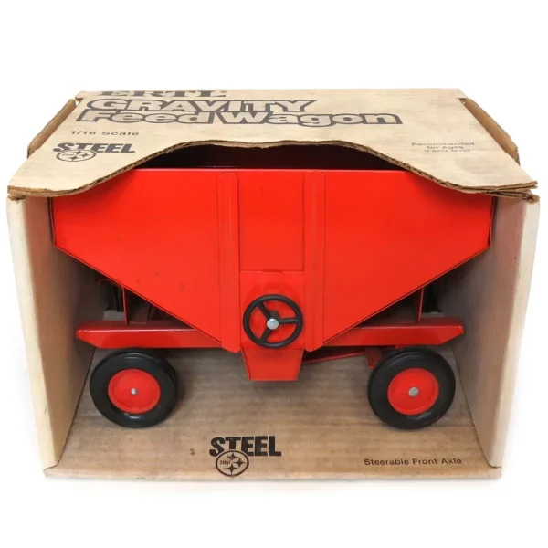 Manufacturer_ERTL Implements<1/16 Orange Gravity Wagon, Made in the USA by ERTL