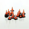 Outback Toys Vehicle Accessories<1/64 Orange Traffic Cones with Black Bases & White Stripes - 18 Pack