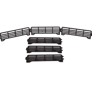 Outback Toys 3D Print & Small Accessories<1/64 Pack of 6 Black Long Fence Links, 3D Printed