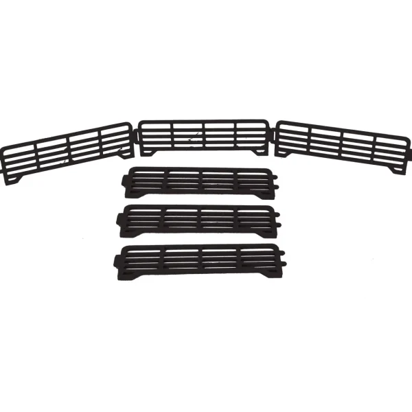 Outback Toys 3D Print & Small Accessories<1/64 Pack of 6 Black Long Fence Links, 3D Printed