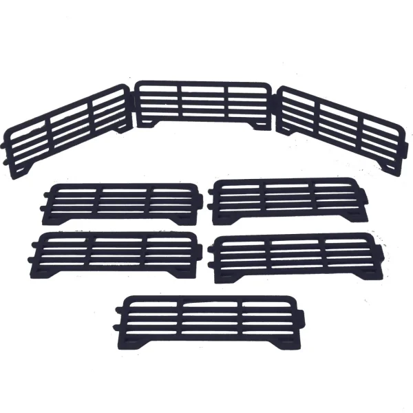 Outback Toys 3D Print & Small Accessories<1/64 Pack of 8 Black Short Fence Links, 3D Printed