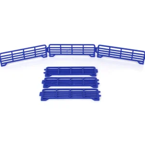 Outback Toys 3D Print & Small Accessories<1/64 Pack of 6 Blue Long Fence Links, 3D Printed