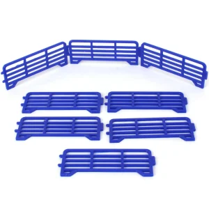Outback Toys 3D Print & Small Accessories<1/64 Pack of 8 Blue Short Fence Links, 3D Printed