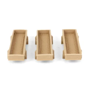 Outback Toys 3D Print & Small Accessories<1/64 Pack of 3 Light Wood Feed Bunks, 3D Printed