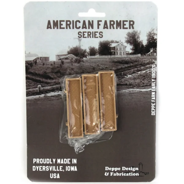 Outback Toys 3D Print & Small Accessories<1/64 Pack of 3 Light Wood Feed Bunks, 3D Printed