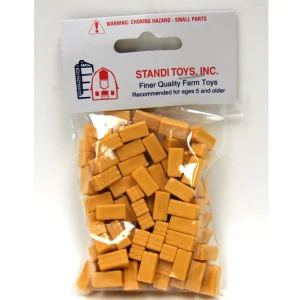 Manufacturer_Standi Toys Standi Toys<1/64 Pack of (Approx.) 100 Yellow Plastic Straw Bales by Standi Toys