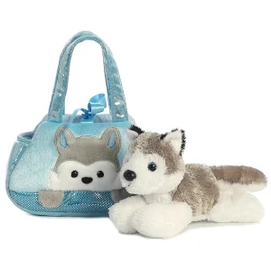 Manufacturer_Aurora Stuffed Animals & Puppets<32789 Peek-A-Boo Husky Fancy Pals Purse with Plush Husky