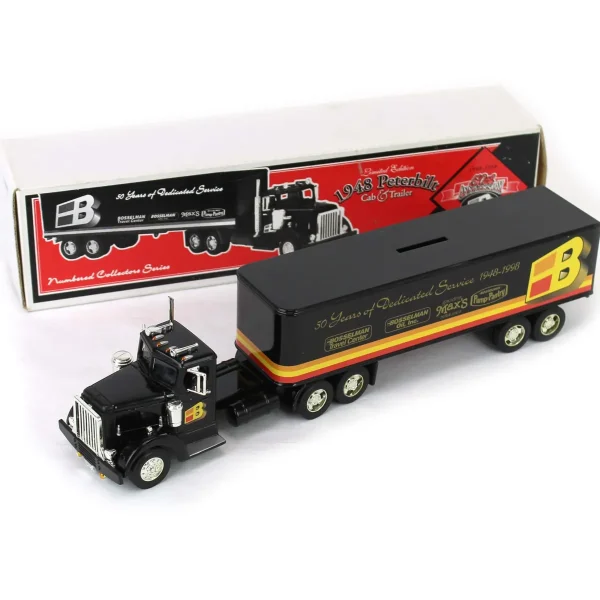 Manufacturer_ERTL Box Trucks & Trailers<1/64 1948 Peterbilt 344 Bosselman Semi Truck & Trailer, Limited Edition