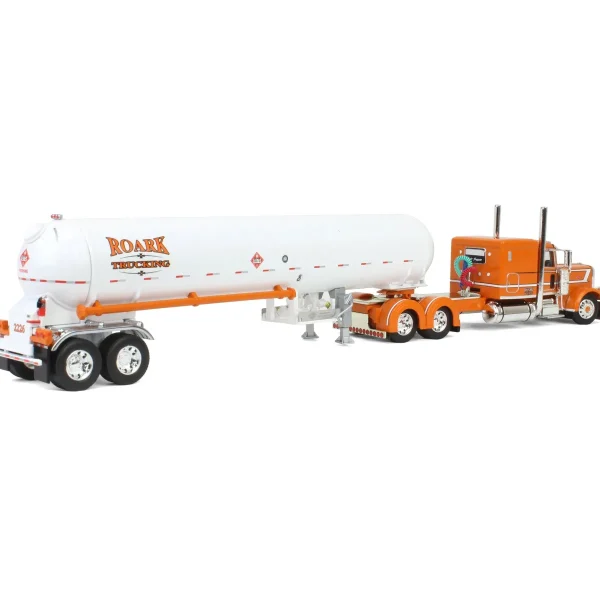 Manufacturer_DCP by First Gear Tanker Trucks<1/64 Peterbilt 389 63in Flattop Sleeper w/ Mississippi LP Tanker, Roark Trucking - Under Pressure, DCP by First Gear