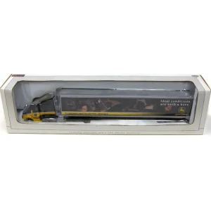 Manufacturer_SpecCast Box Trucks & Trailers<1/64 Peterbilt 387 John Deere Construction Black Semi