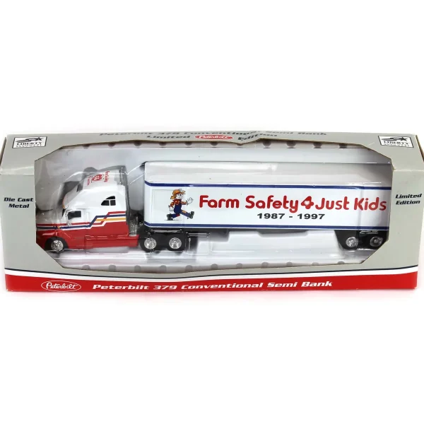 Manufacturer_SpecCast Airplanes & Banks | Box Trucks & Trailers<1/64 Peterbilt 379 "Farm Safety 4 Just Kids" Semi Bank