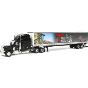 Manufacturer_SpecCast Box Trucks & Trailers<1/64 Peterbilt 379 Semi with Gleaner T Series Combine Trailer