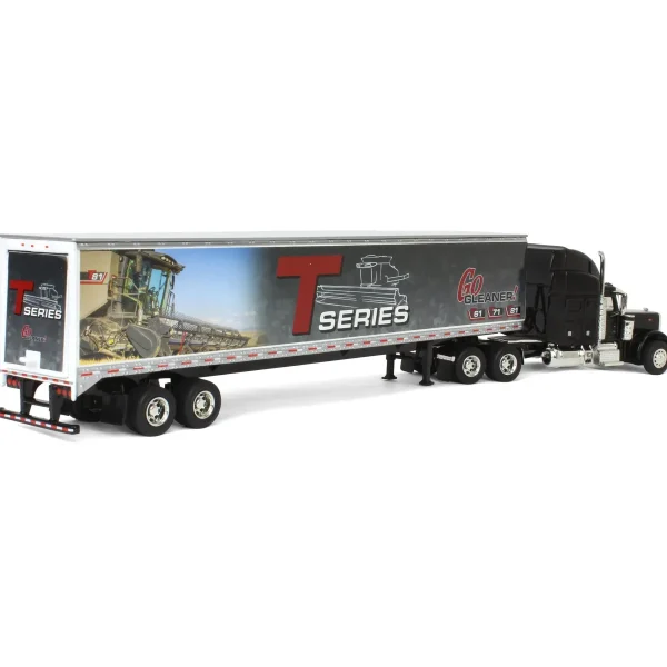 Manufacturer_SpecCast Box Trucks & Trailers<1/64 Peterbilt 379 Semi with Gleaner T Series Combine Trailer