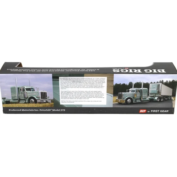 Manufacturer_DCP by First Gear Box Trucks & Trailers<1/64 Peterbilt 379 Sleeper w/ Utility Trailer & Reefer, PMI Color of Money, DCP by First Gear