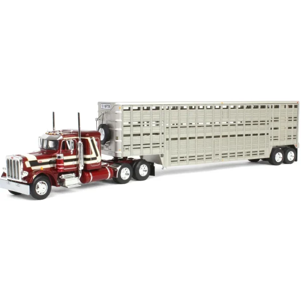 Manufacturer_DCP by First Gear Agricultural Trucks<1/64 Peterbilt 359 Sleeper with Wilson Vintage Livestock Trailer, 2024 National Farm Toy Museum