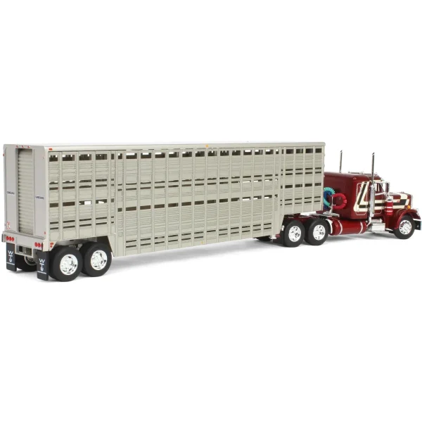 Manufacturer_DCP by First Gear Agricultural Trucks<1/64 Peterbilt 359 Sleeper with Wilson Vintage Livestock Trailer, 2024 National Farm Toy Museum