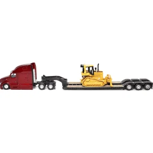 Manufacturer_Diecast Masters Crawlers & Dozers | Lowboys & Flatbeds<1/87 Peterbilt 579 UltraLoft Tandem Tractor with Lowboy Trailer & Caterpillar D5M Dozer