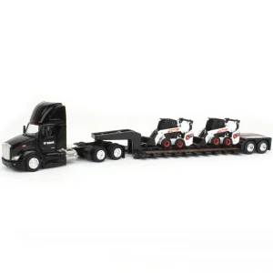 Manufacturer_ERTL Lowboys & Flatbeds<1/64 Peterbilt 579 w/ Lowboy & 2 Bobcat S76 Skid-Steer Loaders, 2022 NTT'NC Show