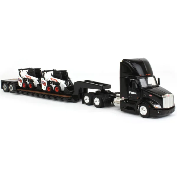 Manufacturer_ERTL Lowboys & Flatbeds<1/64 Peterbilt 579 w/ Lowboy & 2 Bobcat S76 Skid-Steer Loaders, 2022 NTT'NC Show