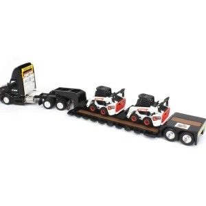 Manufacturer_ERTL Lowboys & Flatbeds<1/64 Peterbilt 579 w/ Lowboy & 2 Bobcat S76 Skid-Steer Loaders, 2022 NTT'NC Show