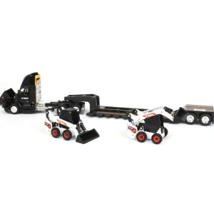 Manufacturer_ERTL Lowboys & Flatbeds<1/64 Peterbilt 579 w/ Lowboy & 2 Bobcat S76 Skid-Steer Loaders, 2022 NTT'NC Show