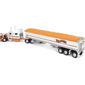Manufacturer_DCP by First Gear Agricultural Trucks<1/64 Peterbilt 389 with 50ft Tri-Axle Grain Trailer, Tri-State Commodities, DCP by First Gear