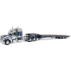 Manufacturer_DCP by First Gear Lowboys & Flatbeds<1/64 Peterbilt 389 with Talbert 5553T Traveling Axle Trailer, Blue/Silver, DCP by First Gear