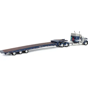 Manufacturer_DCP by First Gear Lowboys & Flatbeds<1/64 Peterbilt 389 with Talbert 5553T Traveling Axle Trailer, Blue/Silver, DCP by First Gear