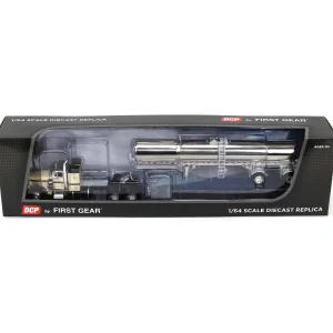 Manufacturer_DCP by First Gear Tanker Trucks<1/64 Peterbilt 379 with Walker Milk Tanker, Beige & Black, DCP by First Gear