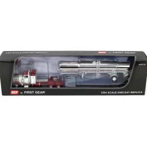 Manufacturer_DCP by First Gear Tanker Trucks<1/64 Peterbilt 379 with Walker Milk Tanker, White & Red, DCP by First Gear