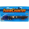 Manufacturer_ERTL Agricultural Trucks | Logging Trucks<1/64 Peterbilt Conventional Cab with Log Trailer by ERTL, Flint Hills Trucking