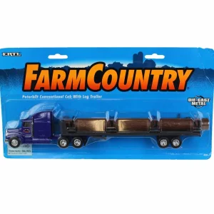 Manufacturer_ERTL Agricultural Trucks | Logging Trucks<1/64 Peterbilt Conventional Cab with Log Trailer by ERTL, Flint Hills Trucking