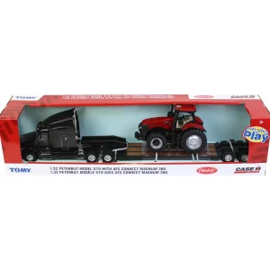 Manufacturer_ERTL Lowboys & Flatbeds<1/32 Peterbilt Model 579 w/ Case IH AFS Connect Magnum 380 & Lowboy Trailer