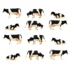 Manufacturer_Universal Hobbies Wooden Barns & Large Accessories | Play Animals & Accessories<1/32 12 Piece Black and White Cow Set