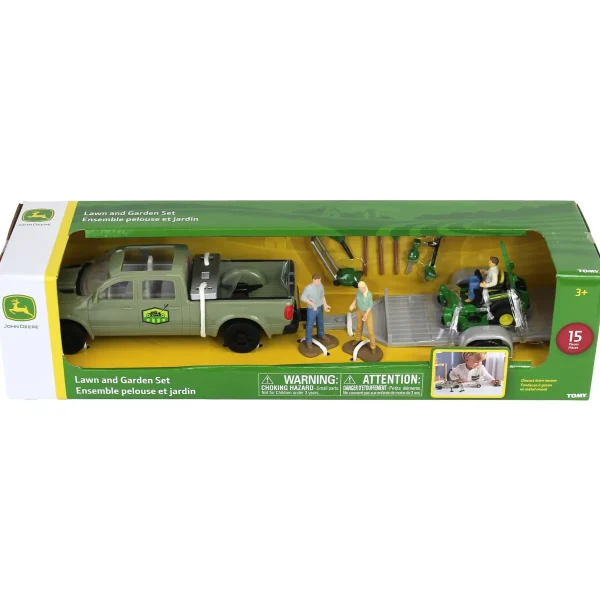 Manufacturer_ERTL Lawn & Garden | Lowboys & Flatbeds<1/32 15-Piece Lawn Care Set with John Deere Zero Turn Mower