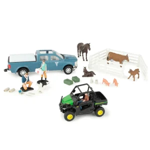 Manufacturer_ERTL Atvs & Side By Sides | Pickup Trucks<1/32 30-Piece Veterinarian Set with John Deere Gator