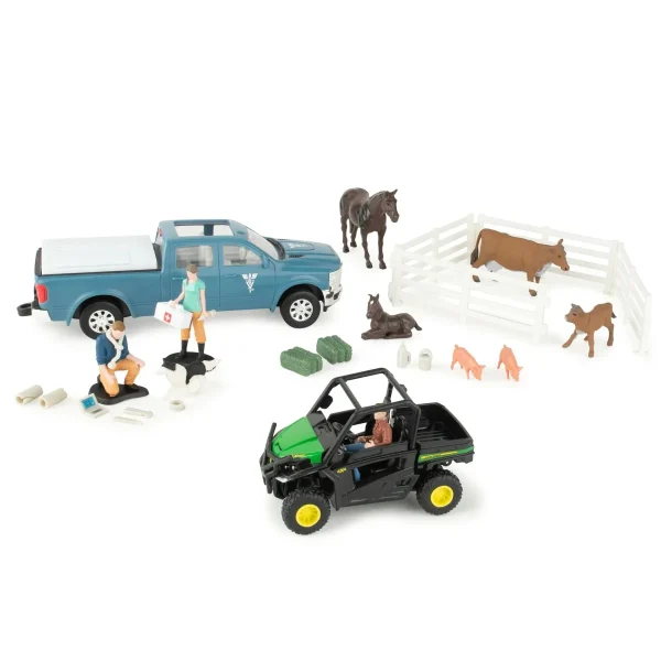 Manufacturer_ERTL Atvs & Side By Sides | Pickup Trucks<1/32 30-Piece Veterinarian Set with John Deere Gator