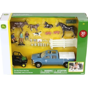 Manufacturer_ERTL Atvs & Side By Sides | Pickup Trucks<1/32 30-Piece Veterinarian Set with John Deere Gator