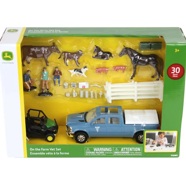 Manufacturer_ERTL Atvs & Side By Sides | Pickup Trucks<1/32 30-Piece Veterinarian Set with John Deere Gator