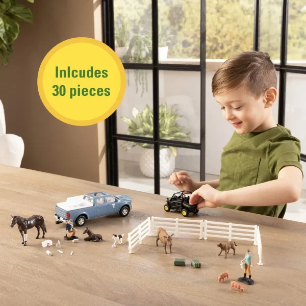Manufacturer_ERTL Atvs & Side By Sides | Pickup Trucks<1/32 30-Piece Veterinarian Set with John Deere Gator