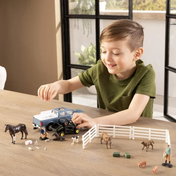 Manufacturer_ERTL Atvs & Side By Sides | Pickup Trucks<1/32 30-Piece Veterinarian Set with John Deere Gator