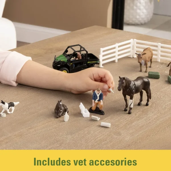 Manufacturer_ERTL Atvs & Side By Sides | Pickup Trucks<1/32 30-Piece Veterinarian Set with John Deere Gator
