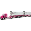 Manufacturer_DCP by First Gear Dump Trucks<1/64 Pink/Chrome Kenworth T800 w/ Chrome East Genesis II End Dump Trailers, DCP by First Gear