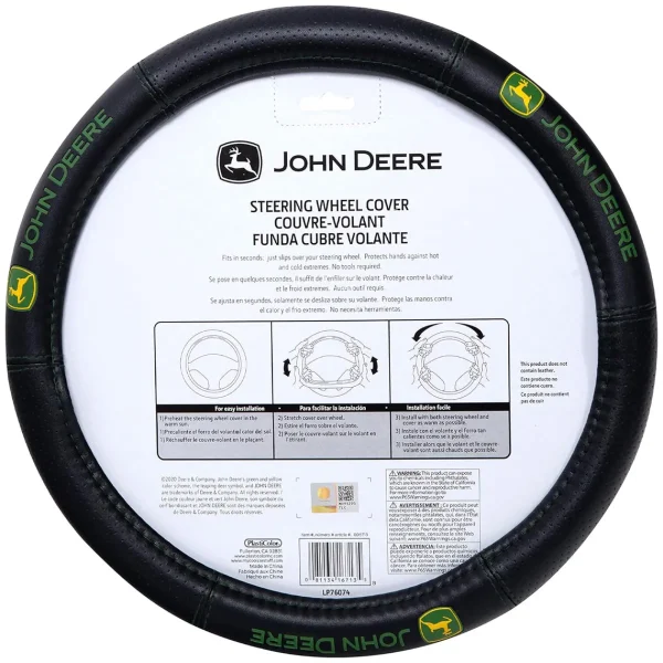 Outback Toys Tools & Auto<Plasticolor John Deere Deluxe Hi-Contrast Stitched Steering Wheel Cover