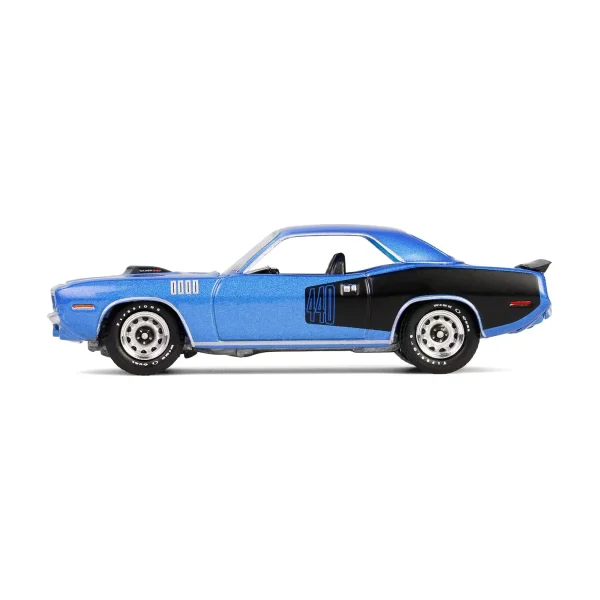 Manufacturer_Greenlight Collectibles Cars & Suvs<1/64 1971 Plymouth 'Cuda 440 6bbl Shaker, B5 Blue, 'Cuda 60th Anniversary, Anniversary Collection Series 17