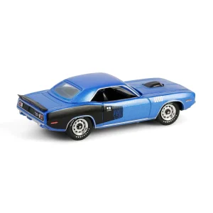 Manufacturer_Greenlight Collectibles Cars & Suvs<1/64 1971 Plymouth 'Cuda 440 6bbl Shaker, B5 Blue, 'Cuda 60th Anniversary, Anniversary Collection Series 17