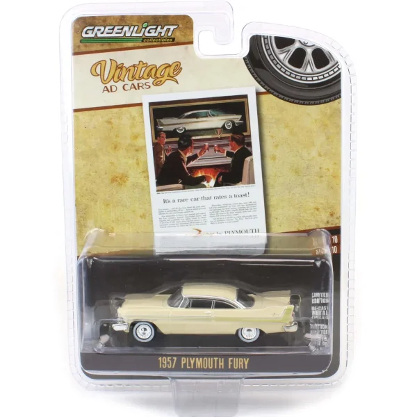 Manufacturer_Greenlight Collectibles Cars & Suvs<1/64 1957 Plymouth Fury, Vintage Ad Cars Series 10